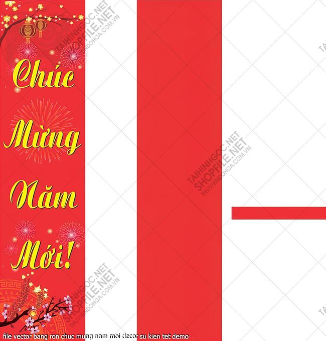 file vector bang ron chuc mung nam moi decor su kien tet 